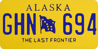 AK license plate GHN694