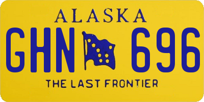 AK license plate GHN696