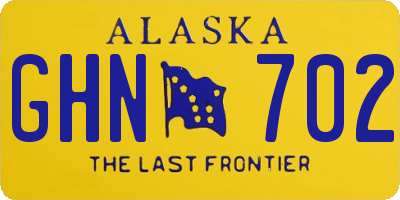 AK license plate GHN702