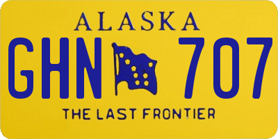 AK license plate GHN707