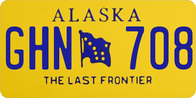 AK license plate GHN708