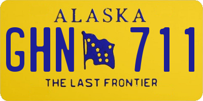 AK license plate GHN711