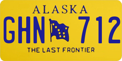 AK license plate GHN712