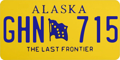 AK license plate GHN715