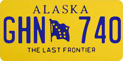 AK license plate GHN740