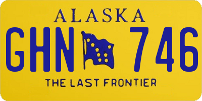 AK license plate GHN746