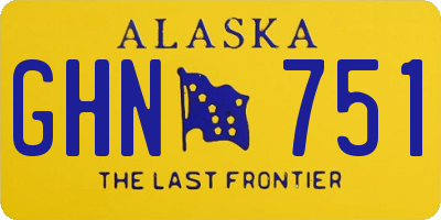 AK license plate GHN751