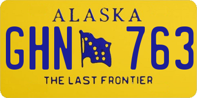AK license plate GHN763