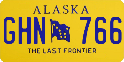 AK license plate GHN766