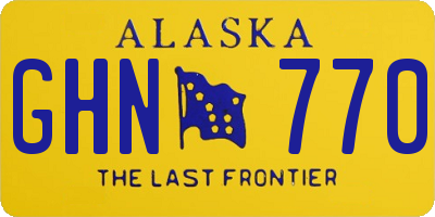AK license plate GHN770