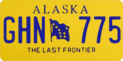 AK license plate GHN775