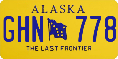 AK license plate GHN778
