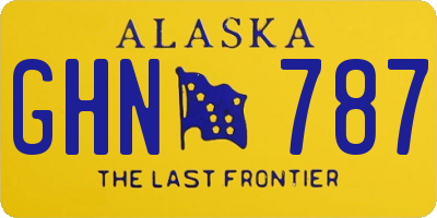 AK license plate GHN787