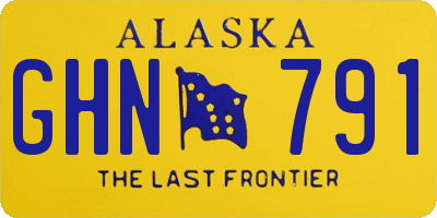 AK license plate GHN791