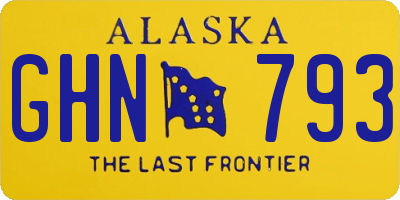 AK license plate GHN793