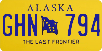 AK license plate GHN794