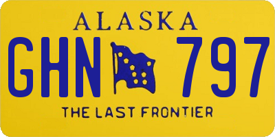 AK license plate GHN797