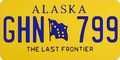 AK license plate GHN799