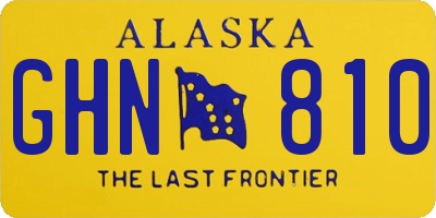 AK license plate GHN810