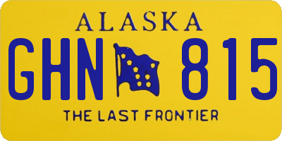 AK license plate GHN815