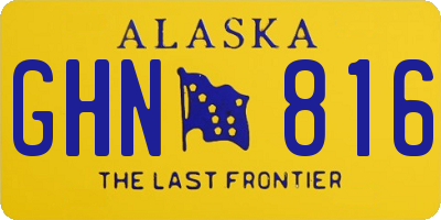 AK license plate GHN816