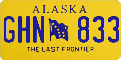 AK license plate GHN833