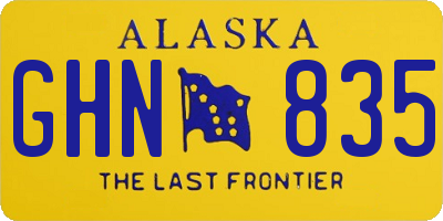 AK license plate GHN835