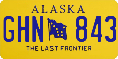 AK license plate GHN843