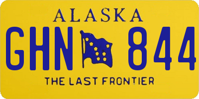 AK license plate GHN844