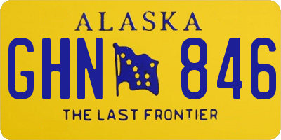 AK license plate GHN846