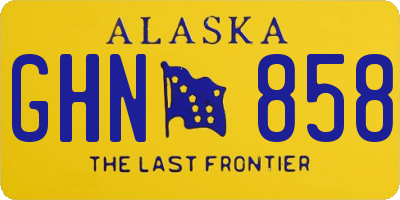 AK license plate GHN858