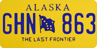 AK license plate GHN863