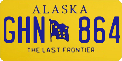 AK license plate GHN864