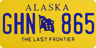 AK license plate GHN865