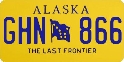 AK license plate GHN866