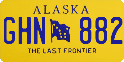 AK license plate GHN882