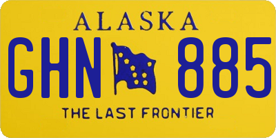 AK license plate GHN885