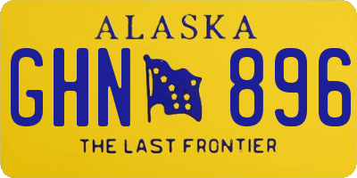 AK license plate GHN896