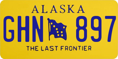 AK license plate GHN897
