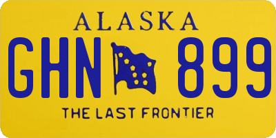 AK license plate GHN899