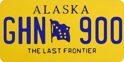 AK license plate GHN900