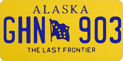 AK license plate GHN903