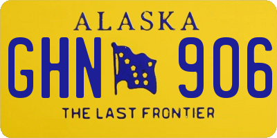 AK license plate GHN906
