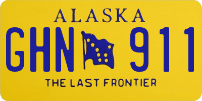 AK license plate GHN911