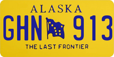 AK license plate GHN913