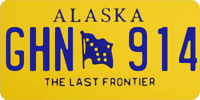 AK license plate GHN914