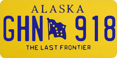 AK license plate GHN918