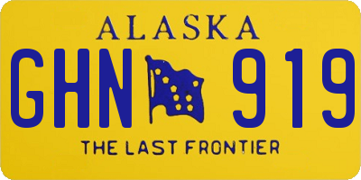 AK license plate GHN919