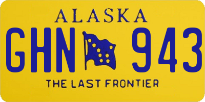AK license plate GHN943