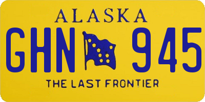AK license plate GHN945